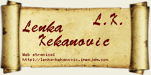 Lenka Kekanović vizit kartica